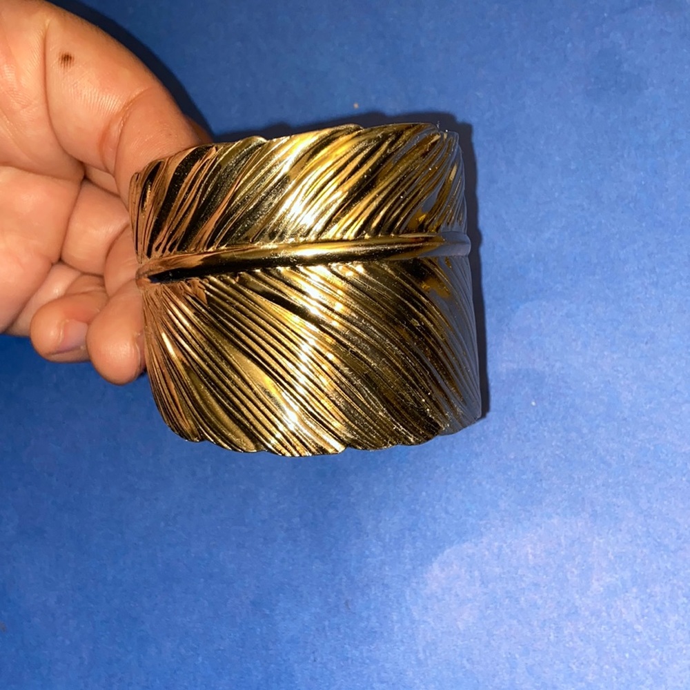 Gold leaf bracelet